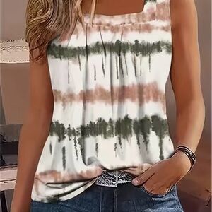 Women's Tie-Dye Sleeveless Top